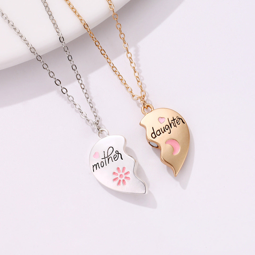 Mother Daughter Bond Necklace Set
