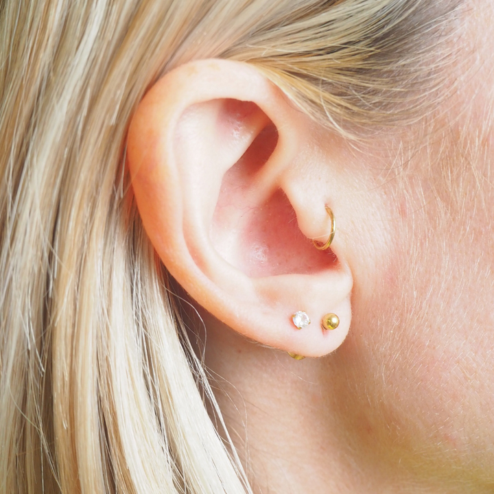 Ball Hypoallergenic Flat Back Stud Earrings