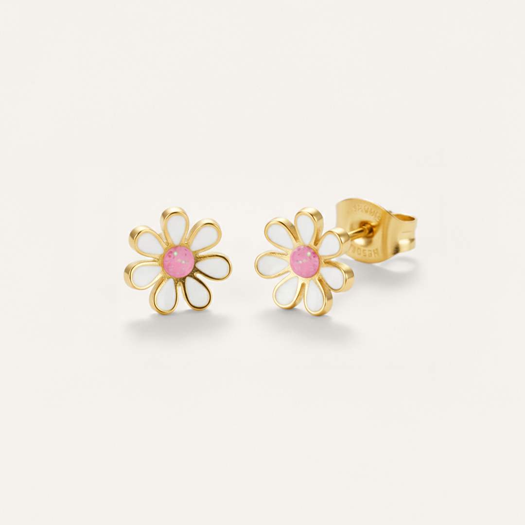 Colourful Flower Hypoallergenic Earrings