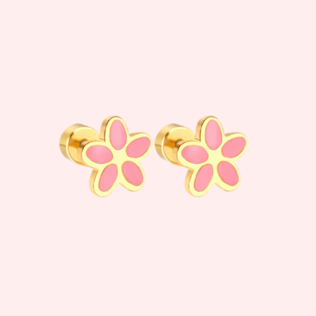 Dainty Flower Flat Back Earrings