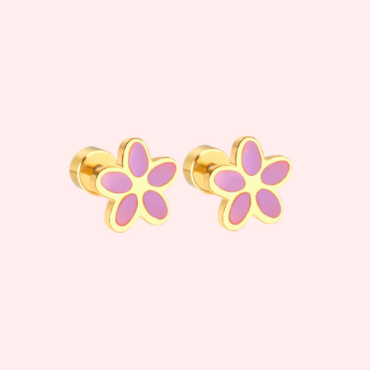 Dainty Flower Flat Back Earrings