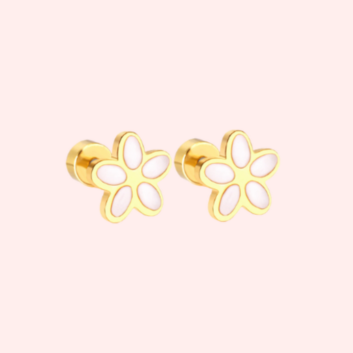 Dainty Flower Flat Back Earrings