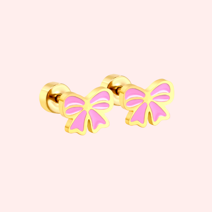 Fancy Bow Flat Back Earrings