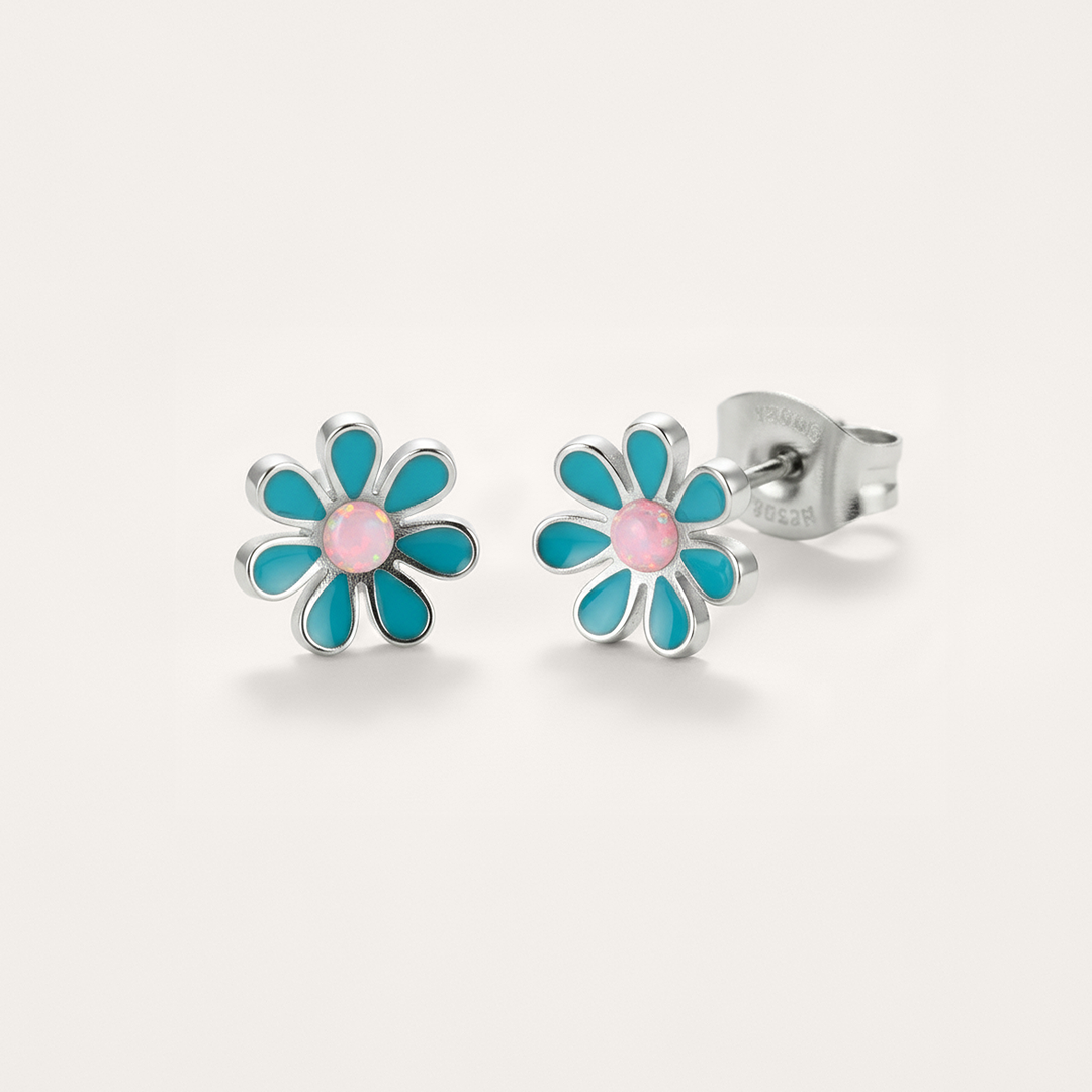 Colourful Flower Hypoallergenic Earrings