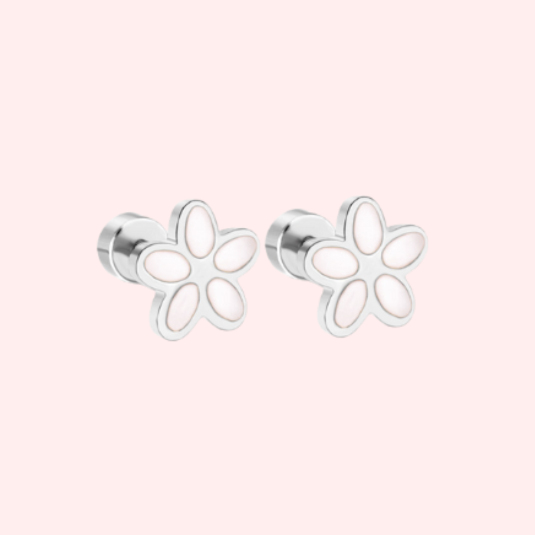 Dainty Flower Flat Back Earrings
