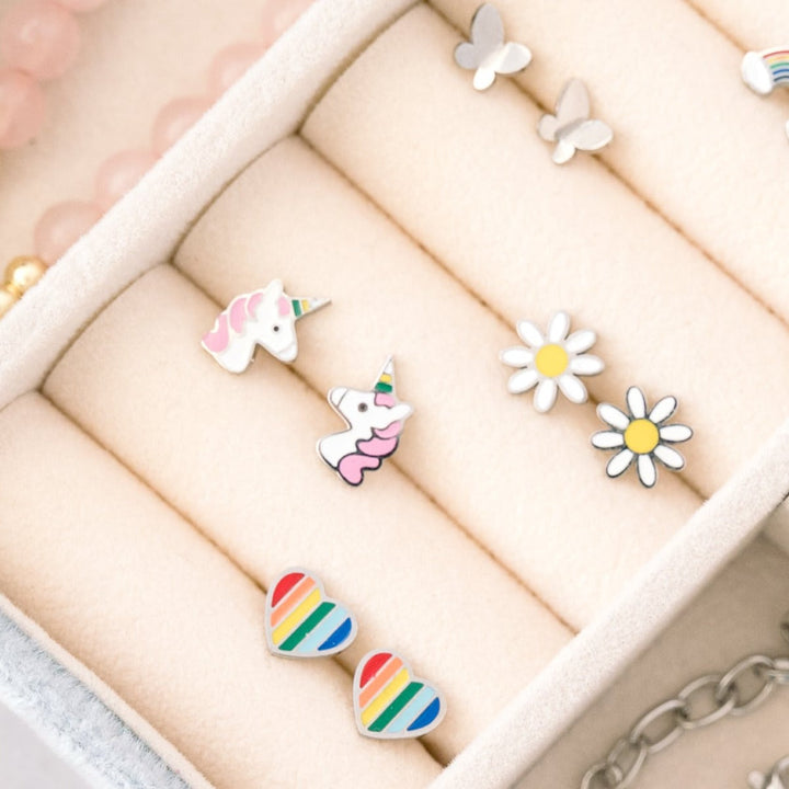 Kids Unicorn Stud Hypoallergenic Earrings