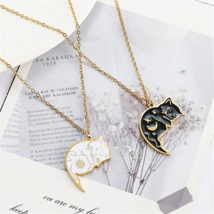 Cat Hug Best Friend Necklace