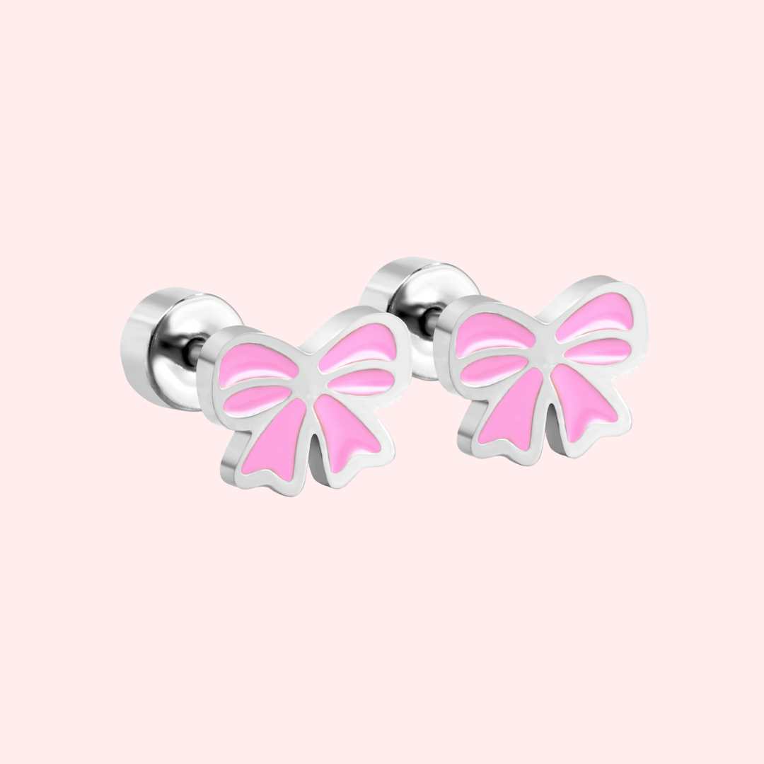 Fancy Bow Flat Back Earrings